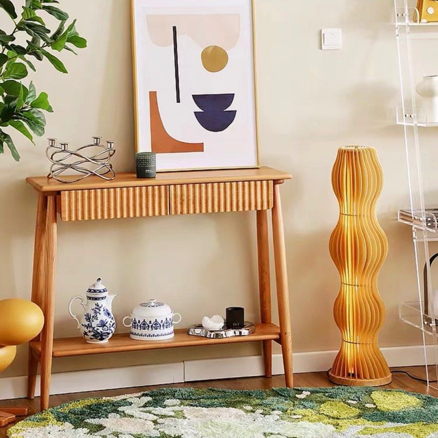 FAY Japandi Solid Wood Console Table