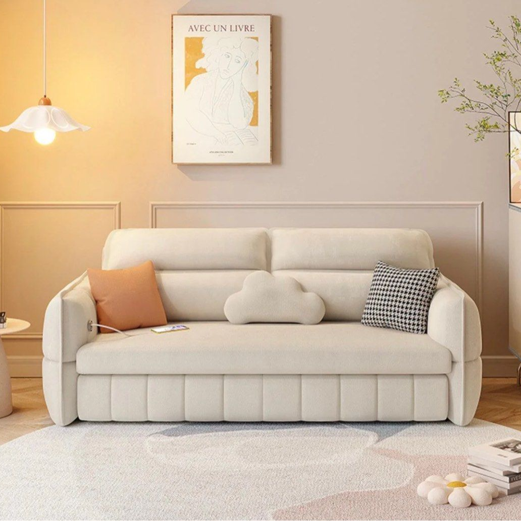 VERANDO Modern Leathaire Storage Sofa Bed