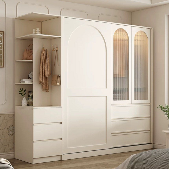 JENNIE Modern Cream Wardrobe