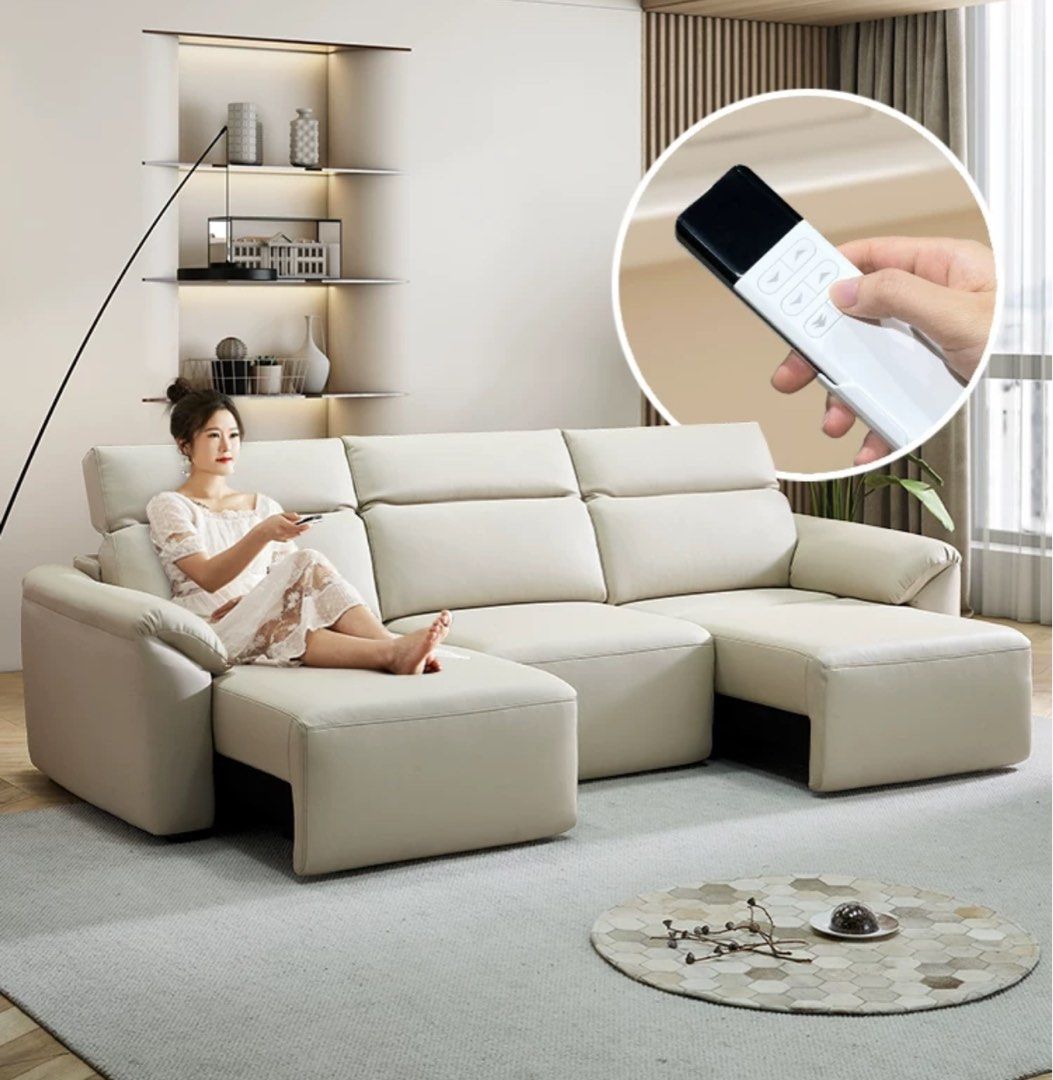 LERISCA Modern Electric Motorised Leather Sofa