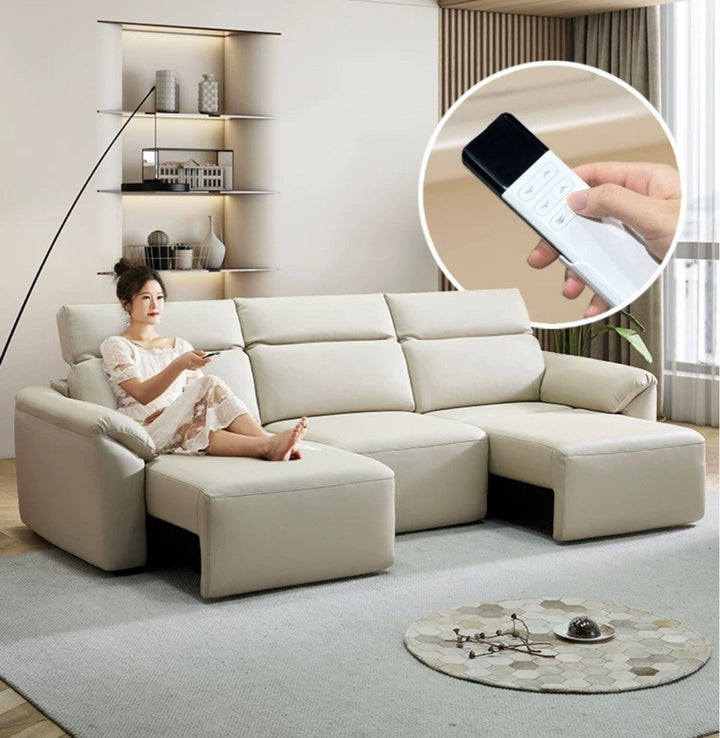 LERISCA Modern Electric Motorised Leather Sofa