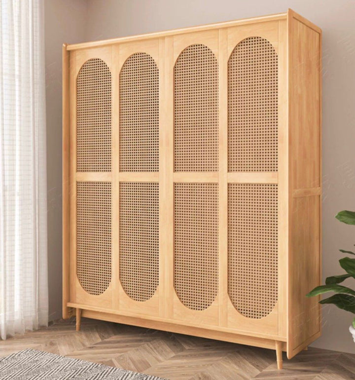 TERTULLIAN Japandi Solid Wood Wardrobe