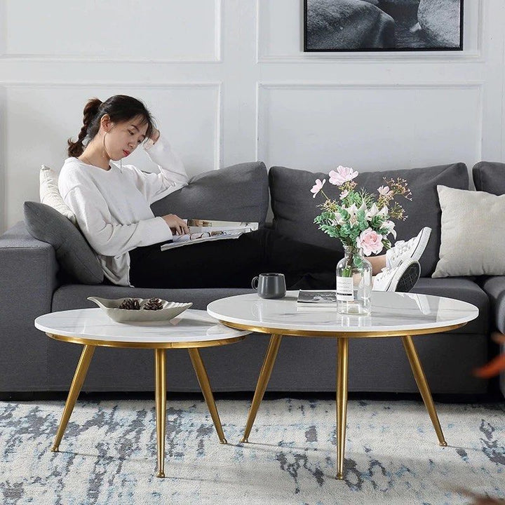 KATHLEEN Marble Round Coffee Table