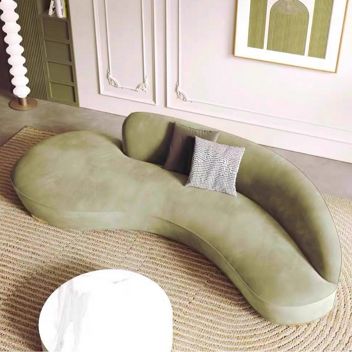 VISTA Modern Curved Fabric Sofa