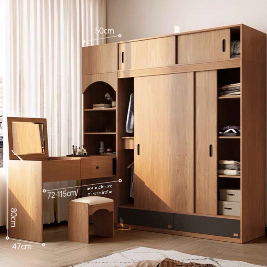 DRUSUS Japandi Solid Wood Wardrobe