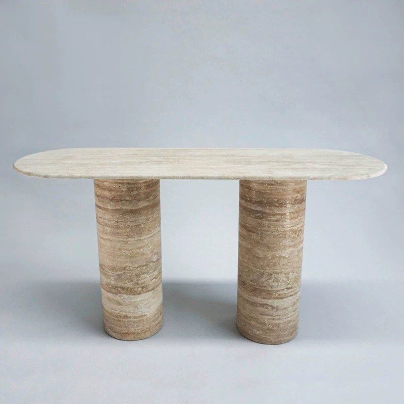 JUNIA Luxury Travertine Console Table