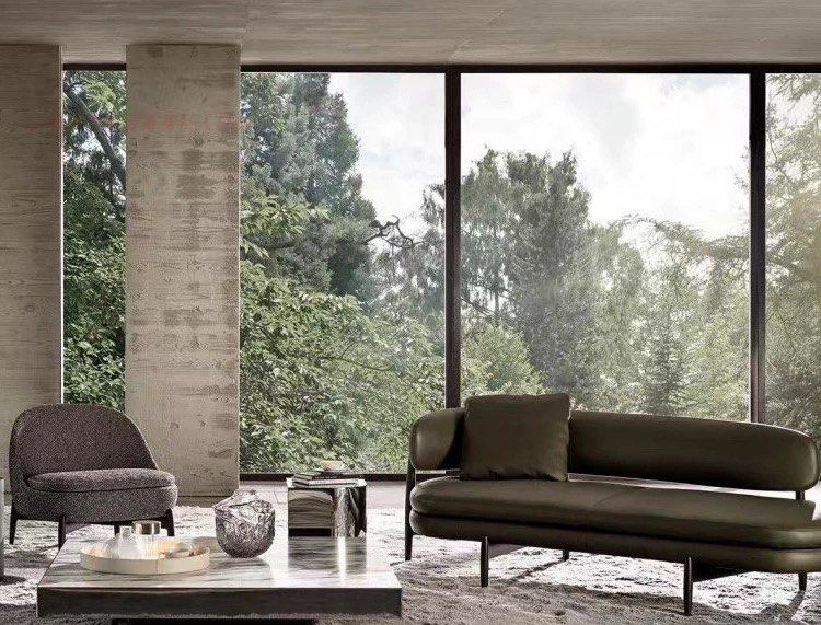AUREA Modern Curve Fabric Sofa