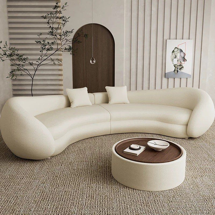 ALBA Modern Curved Velvet Sofa
