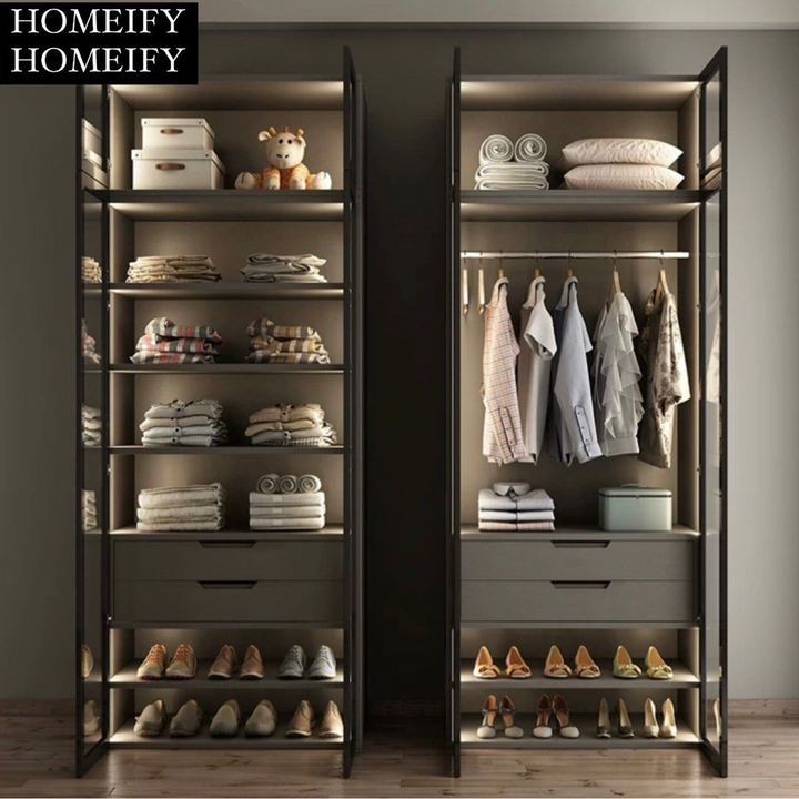 VIBIUS Modern Glass Wardrobe