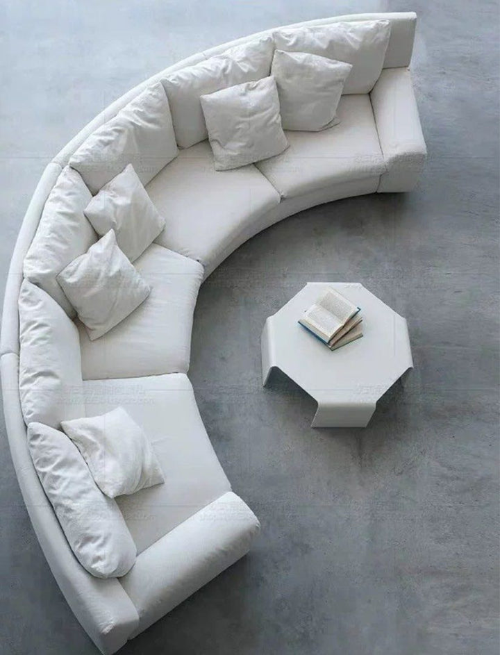ZODIAC Modern Curved Fabric Sofa