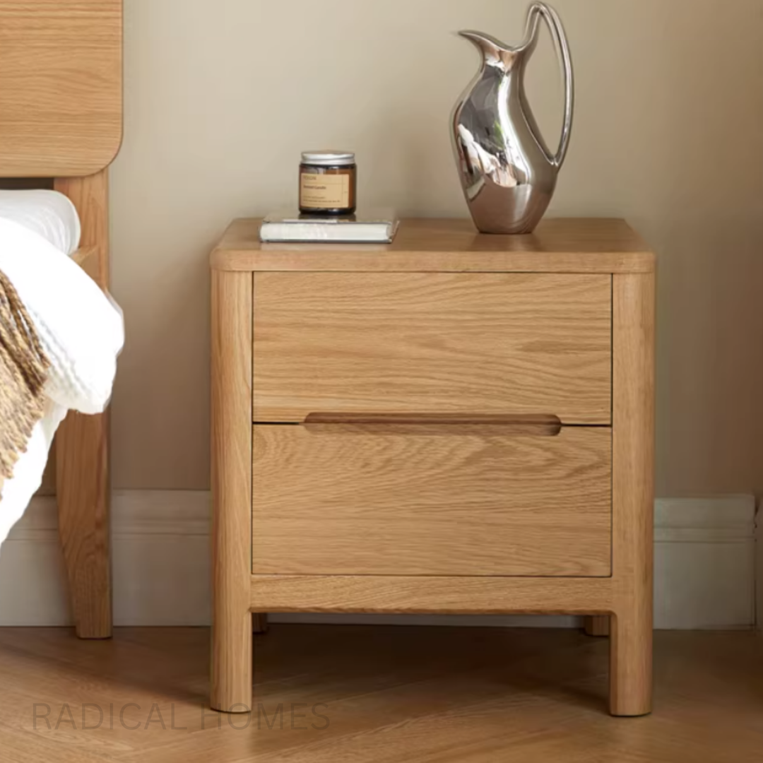 NORDEN Modern Solid Wood Bedside Table - Radical Homes Singapore