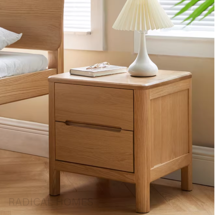NORDEN Modern Solid Wood Bedside Table - Radical Homes Singapore
