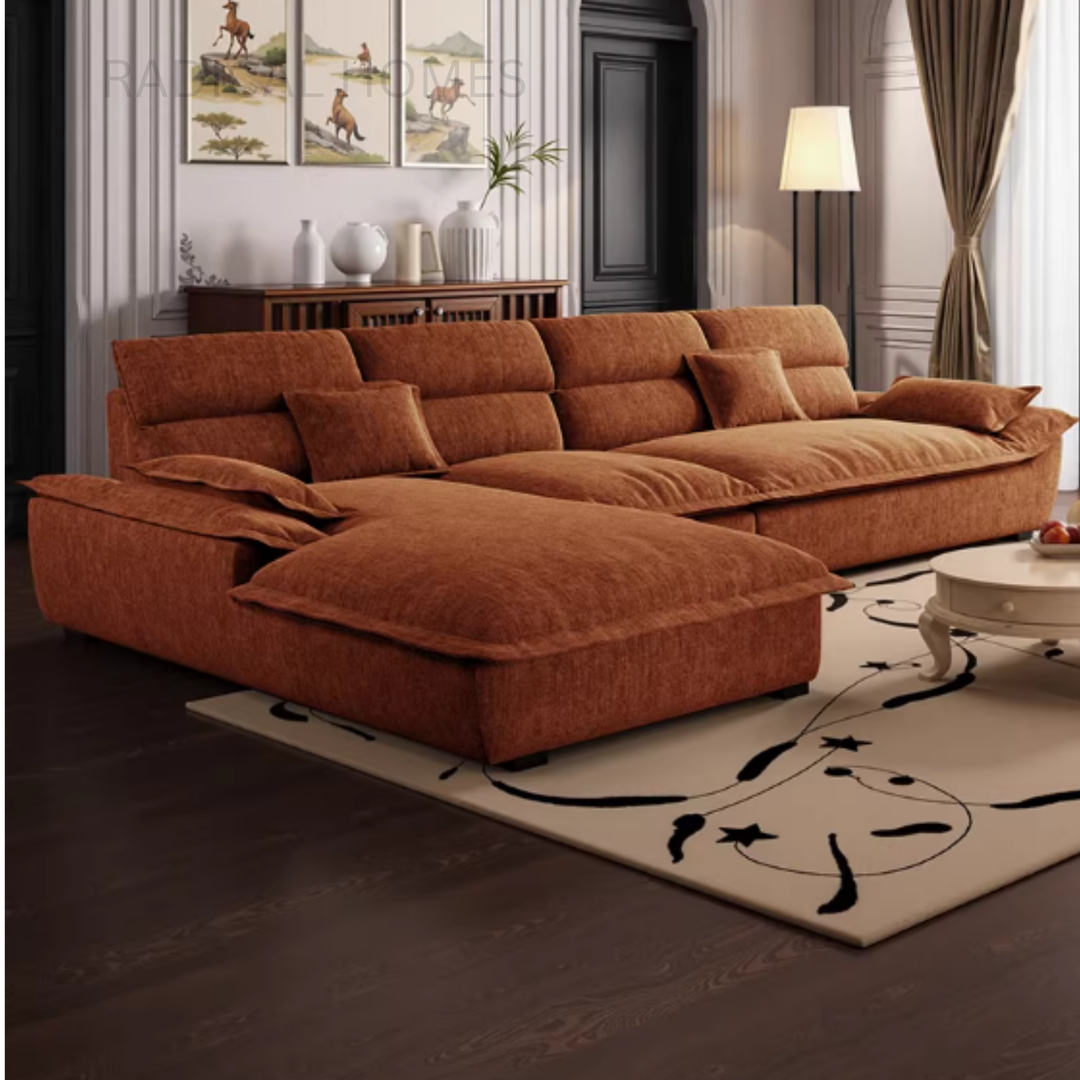 NUVORA Modern L Shape Fabric Sofa - Radical Homes Singapore