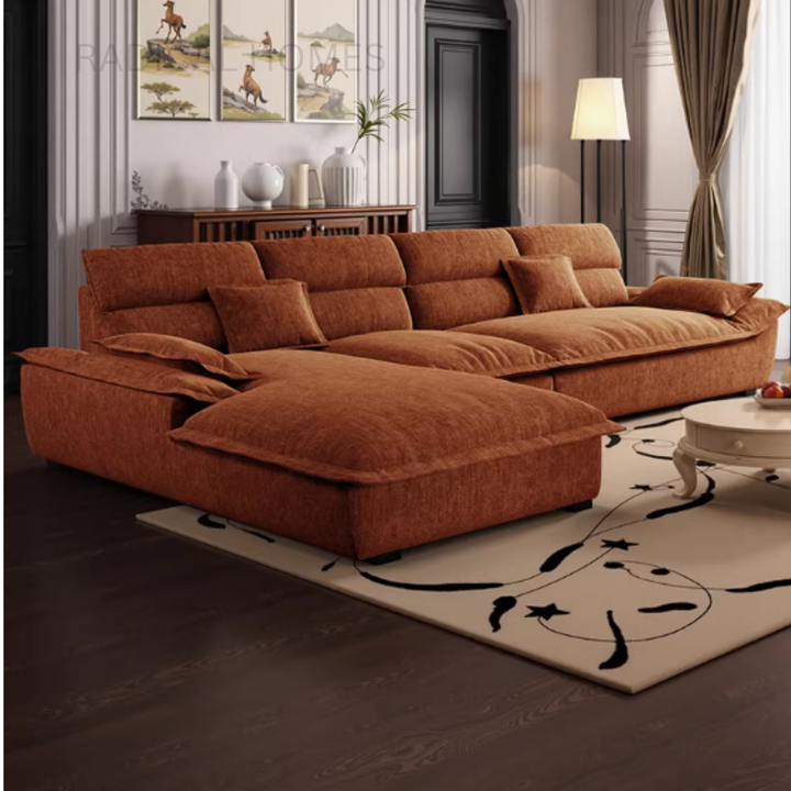NUVORA Modern L Shape Fabric Sofa - Radical Homes Singapore