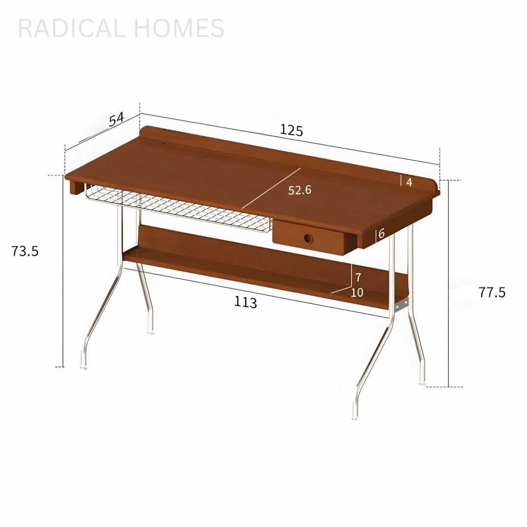 CLAYMOR Modern Solid Wood Study Table - Radical Homes Singapore