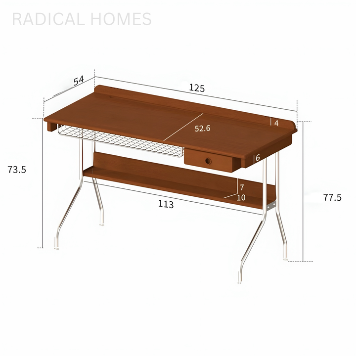 CLAYMOR Modern Solid Wood Study Table - Radical Homes Singapore