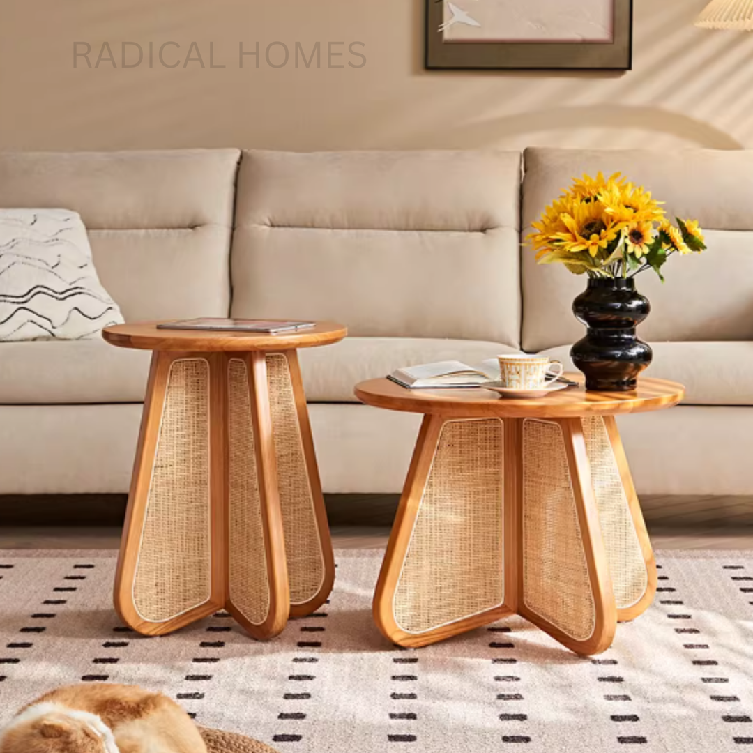 ORENDA Rattan Round Coffee Tables