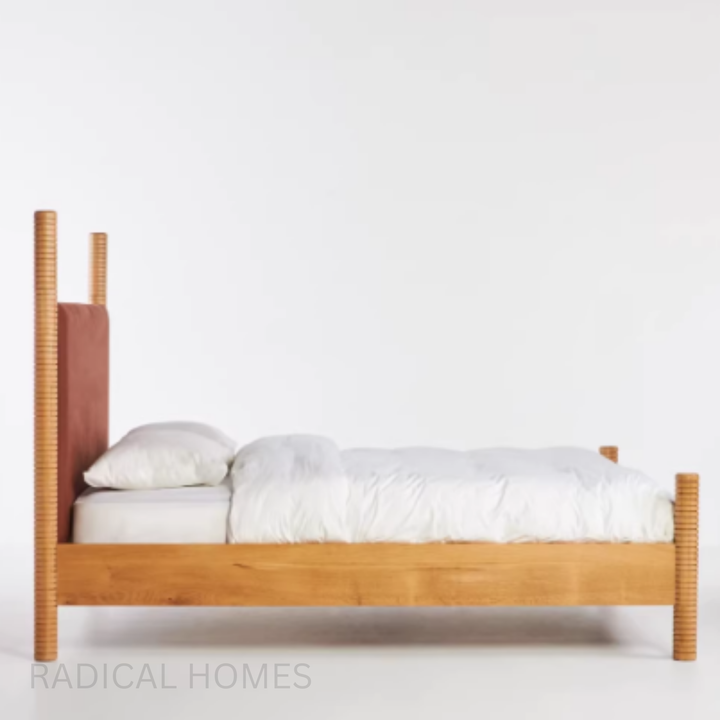 FINA Vintage Solid Wood Bedframe - Radical Homes Singapore