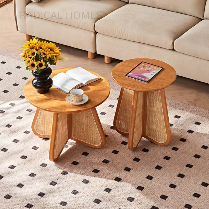 ORENDA Rattan Round Coffee Tables