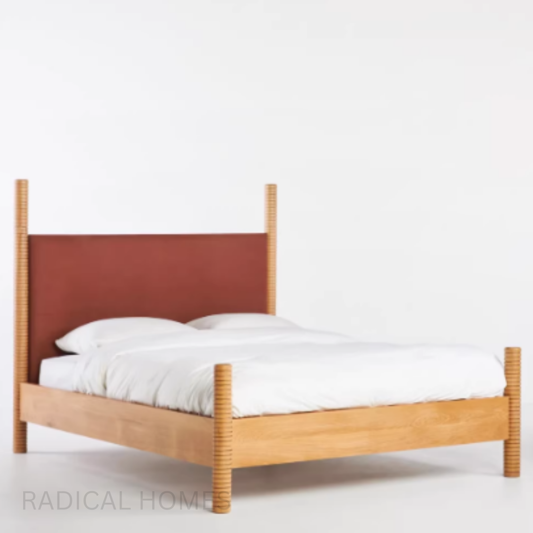 FINA Vintage Solid Wood Bedframe - Radical Homes Singapore
