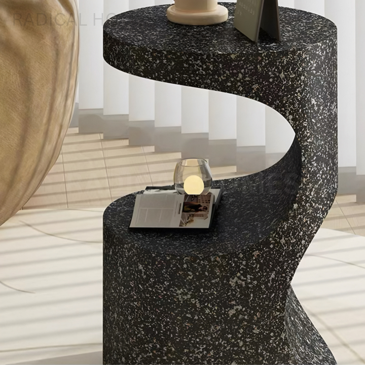 CURTIS Wabi Sabi Travertine Side Table