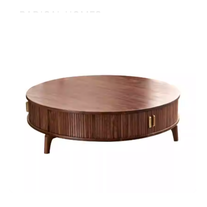 CIRCA Modern Solid Wood Round Coffee Table - Radical Homes Singapore