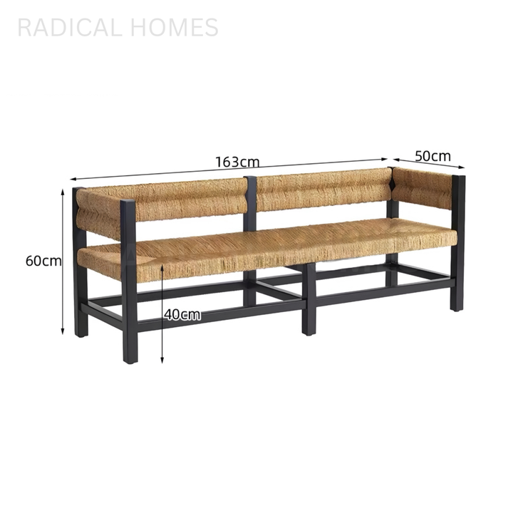 PINNET Rustic Solid Wood Bench - Radical Homes Singapore