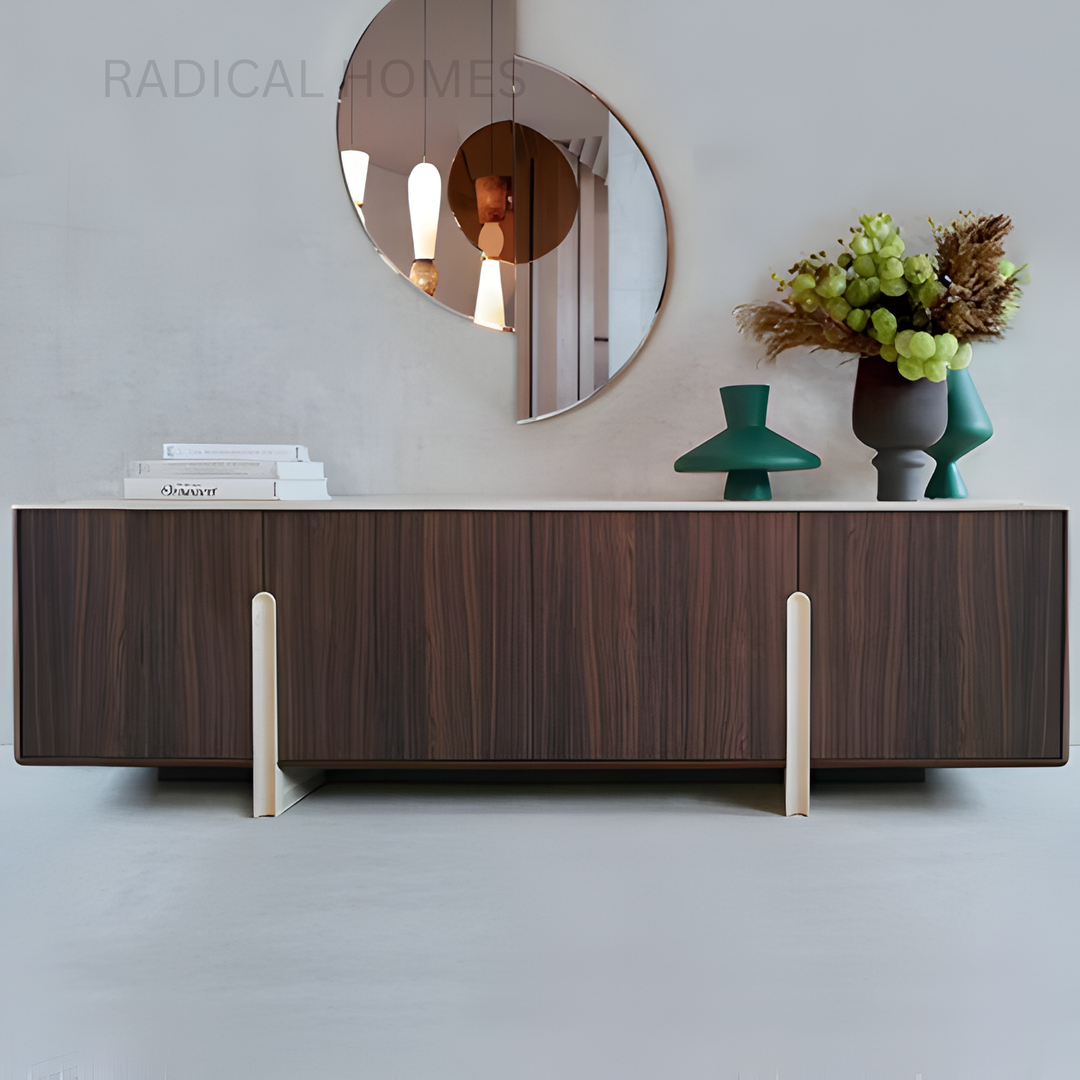 LOUI Modern Solid Wood TV Console - Radical Homes Singapore