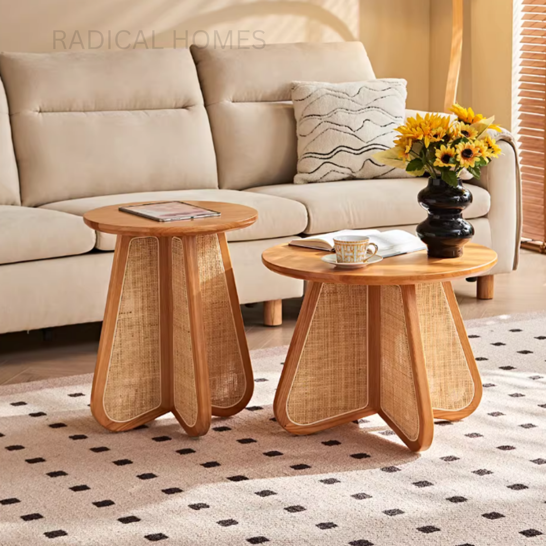 ORENDA Rattan Round Coffee Tables