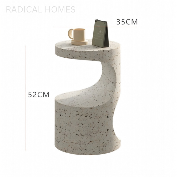 CURTIS Wabi Sabi Travertine Side Table