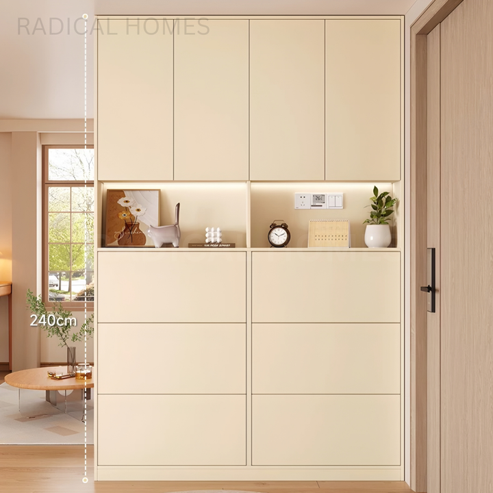 MANNETH Modern Solid Wood Shoe Cabinet - Radical Homes Singapore