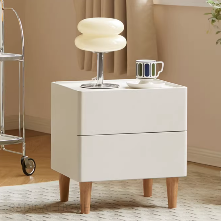 ELMIRA Modern Solid Wood Bedside Table - Radical Homes Singapore