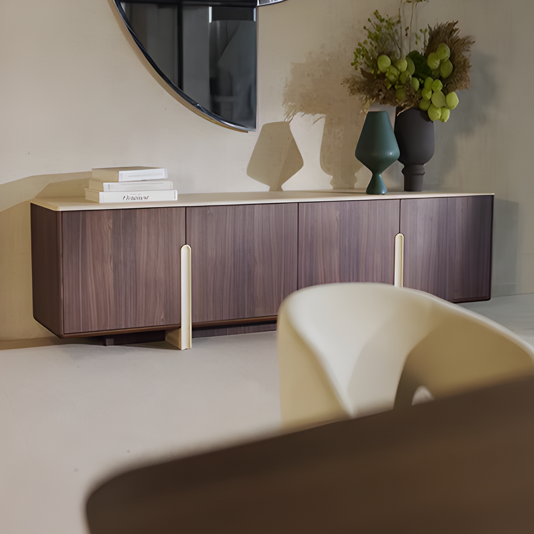 LOUI Modern Solid Wood TV Console - Radical Homes Singapore