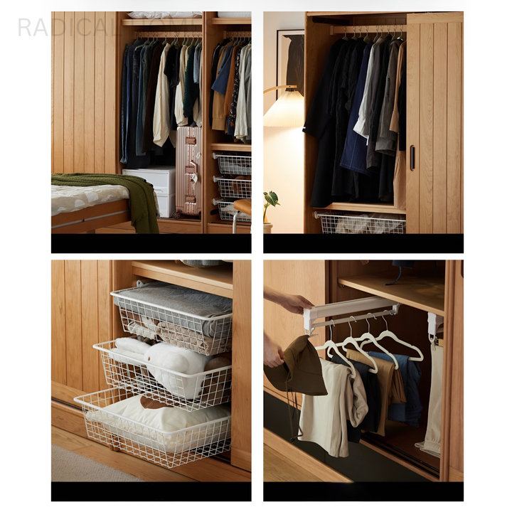 GROO Japandi Solid Wood Wardrobe - Radical Homes Singapore