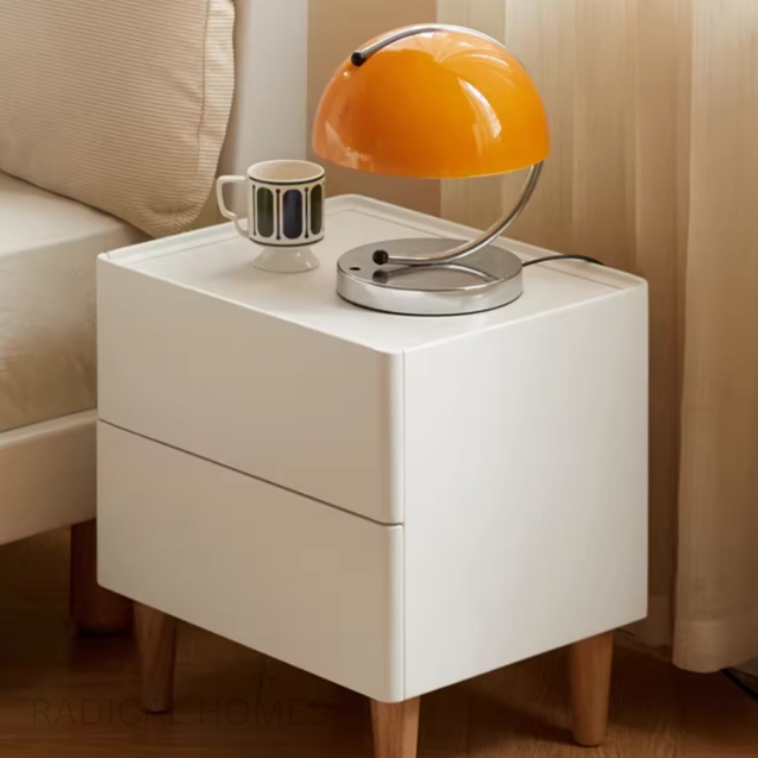 ELMIRA Modern Solid Wood Bedside Table - Radical Homes Singapore