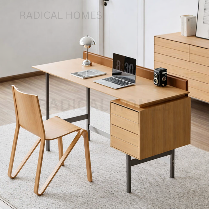 ROME Scandinavian Solid Wood Study Table - Radical Homes Singapore