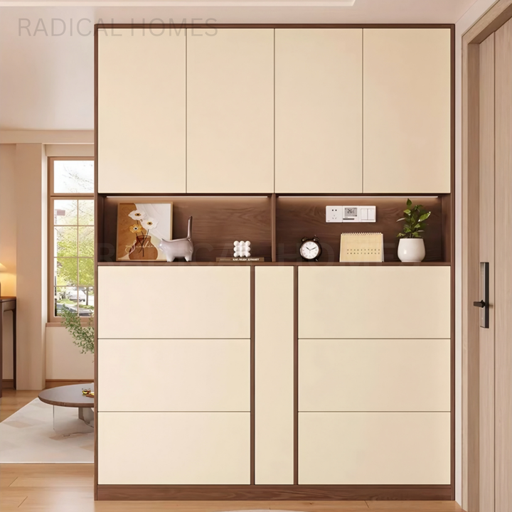 MANNETH Modern Solid Wood Shoe Cabinet - Radical Homes Singapore