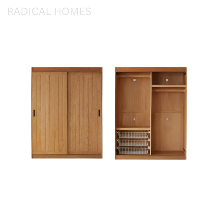 GROO Japandi Solid Wood Wardrobe - Radical Homes Singapore