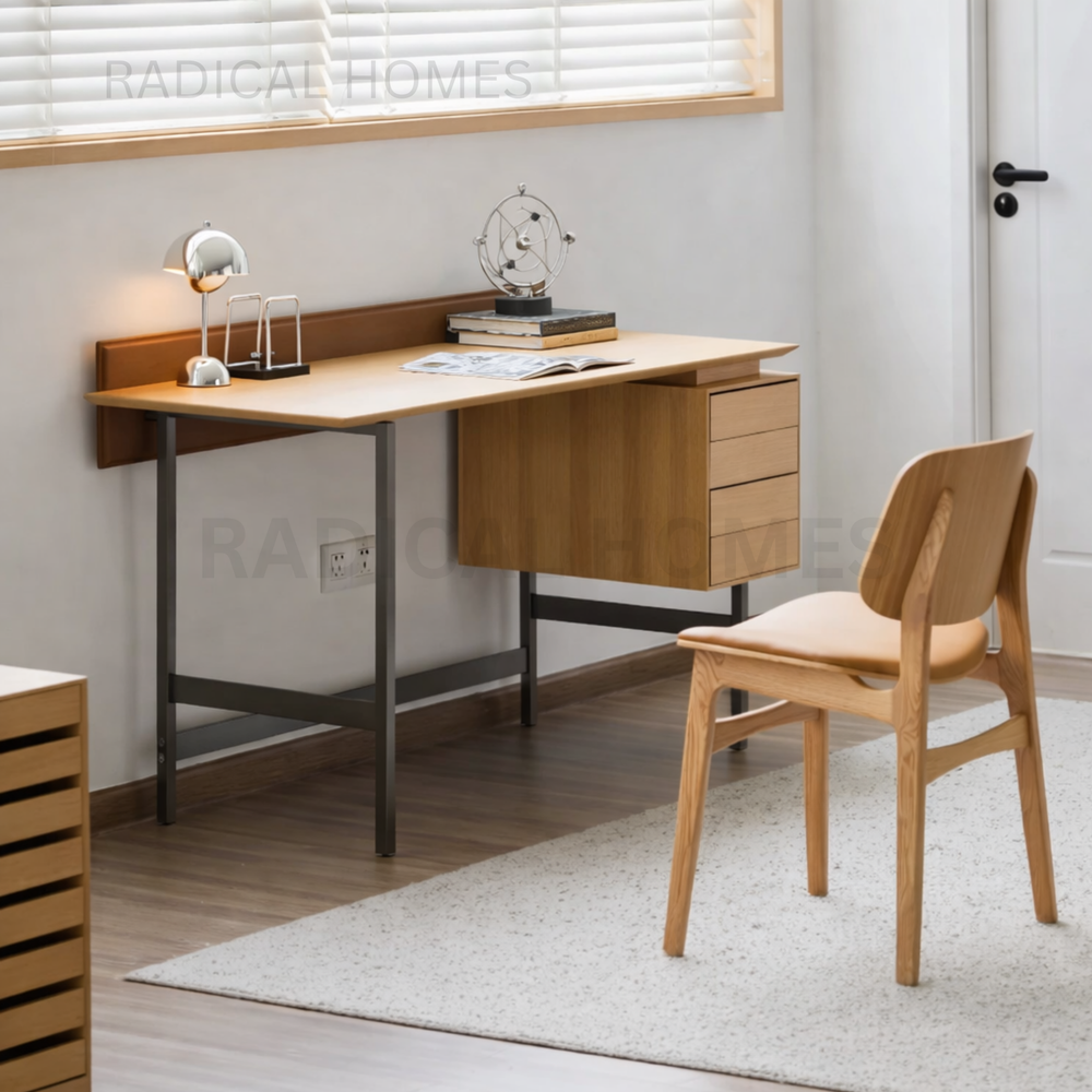ROME Scandinavian Solid Wood Study Table - Radical Homes Singapore