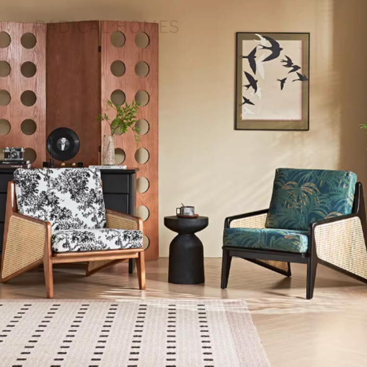 LUNARO Wabi Sabi Rattan Lounge Chair