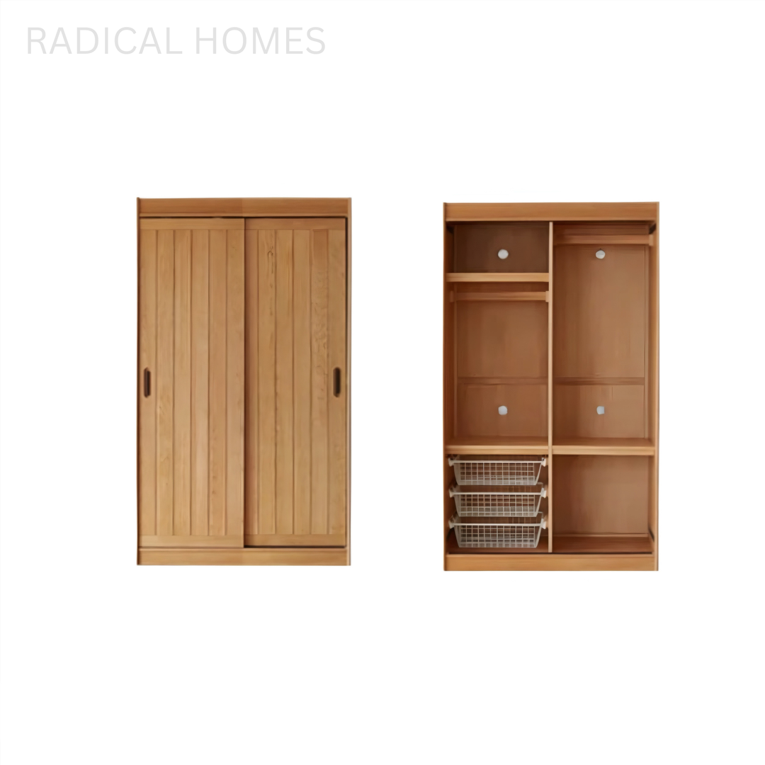 GROO Japandi Solid Wood Wardrobe - Radical Homes Singapore