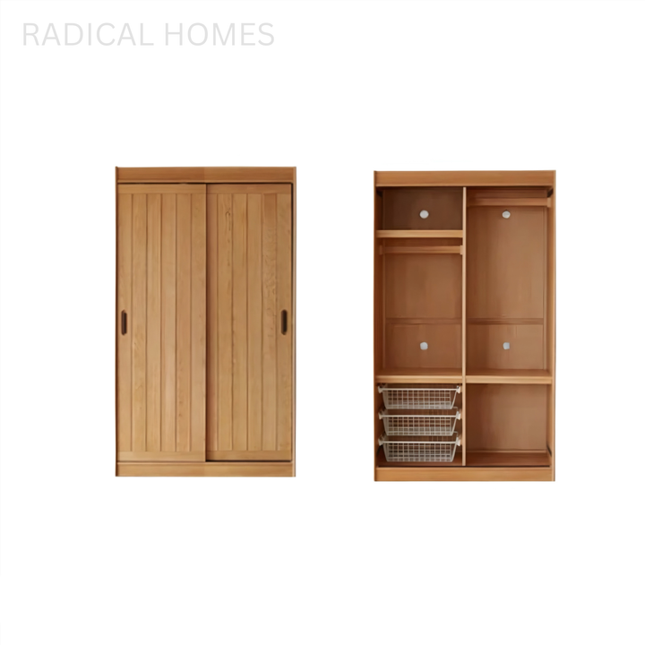 GROO Japandi Solid Wood Wardrobe - Radical Homes Singapore