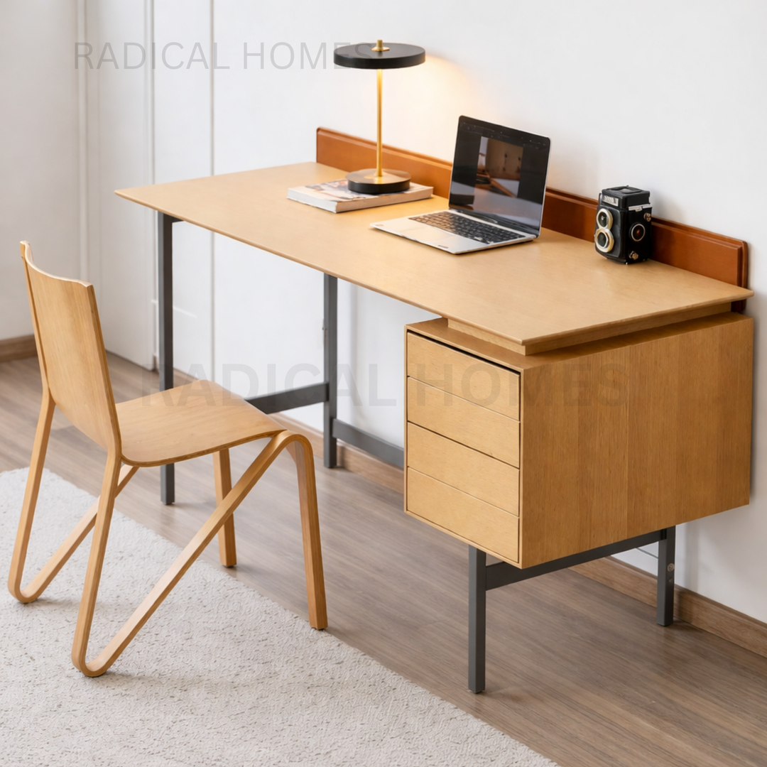 ROME Scandinavian Solid Wood Study Table - Radical Homes Singapore