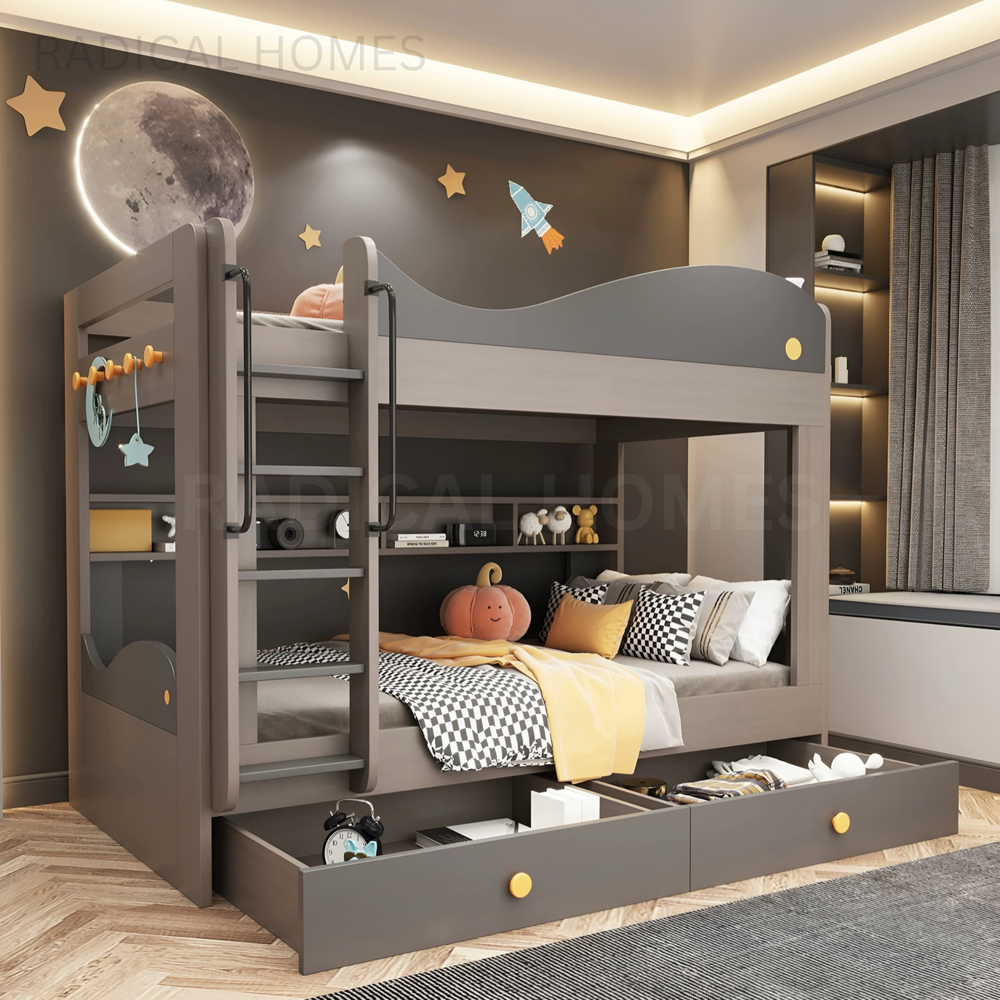 NOVARA Modern Double Decker Bedframe - Radical Homes Singapore