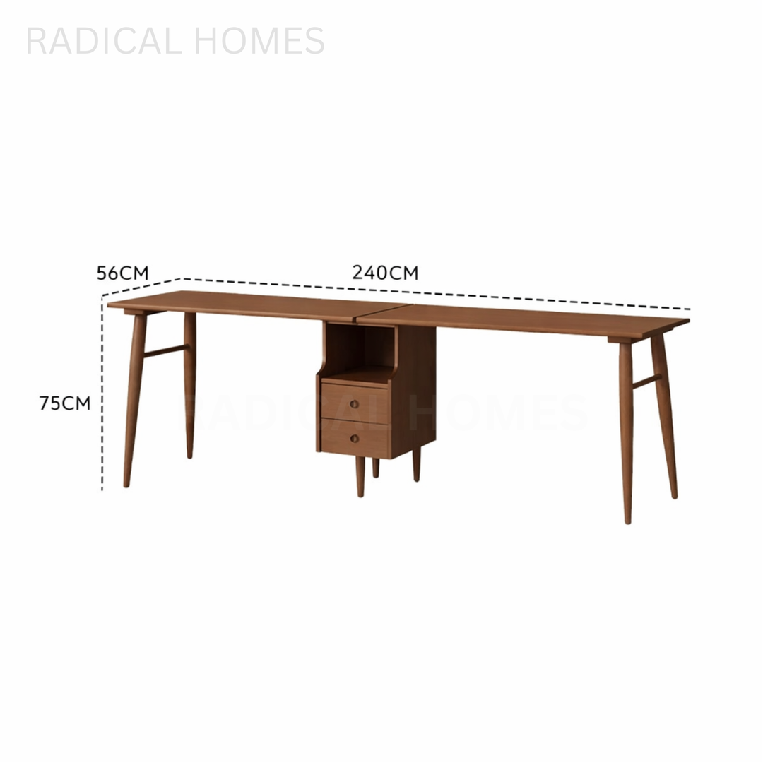 ATEN Modern Solid Wood Study Table Desk - Radical Homes Singapore