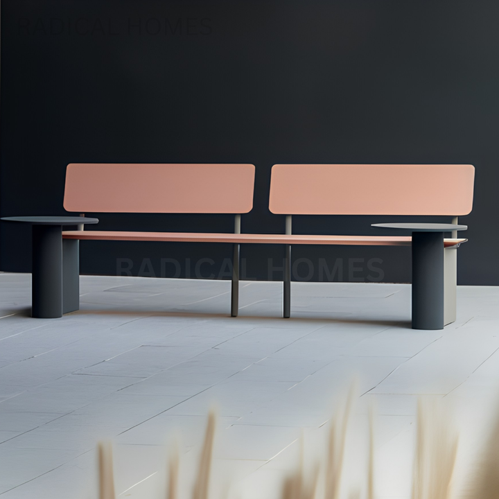 ORA Modern Outdoor Bench With Side Tables