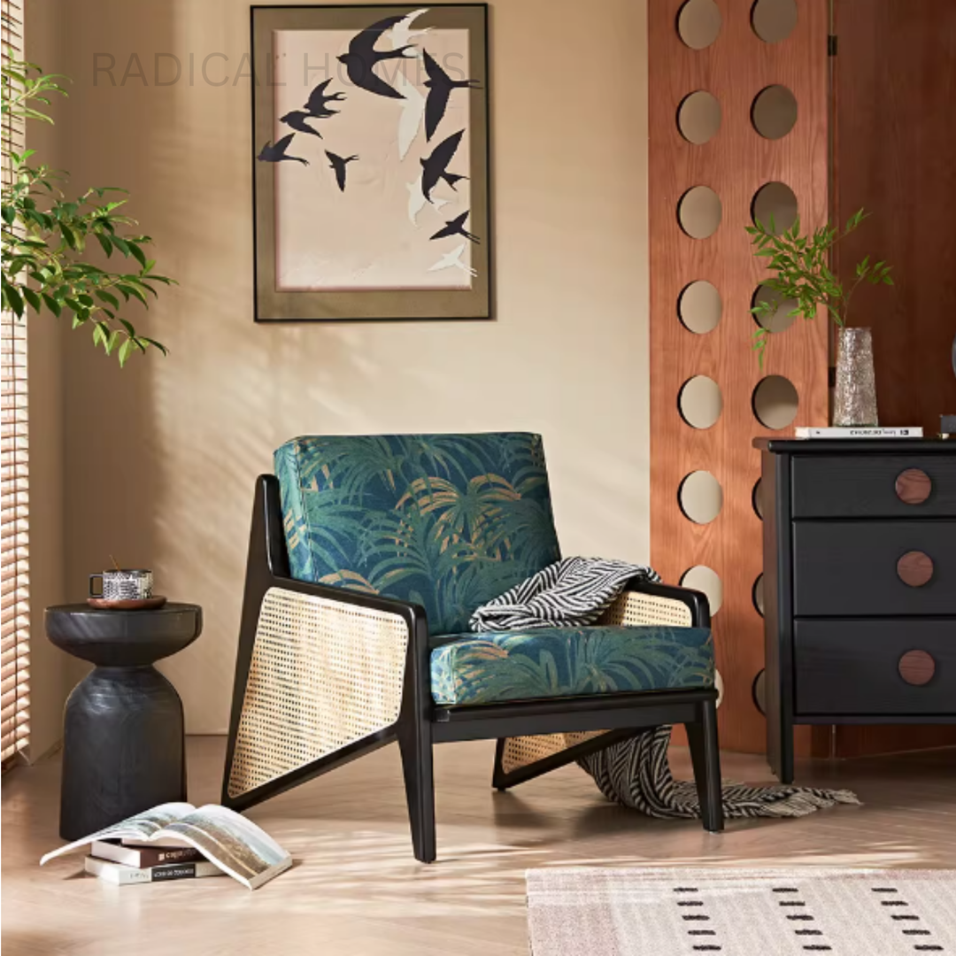 LUNARO Wabi Sabi Rattan Lounge Chair