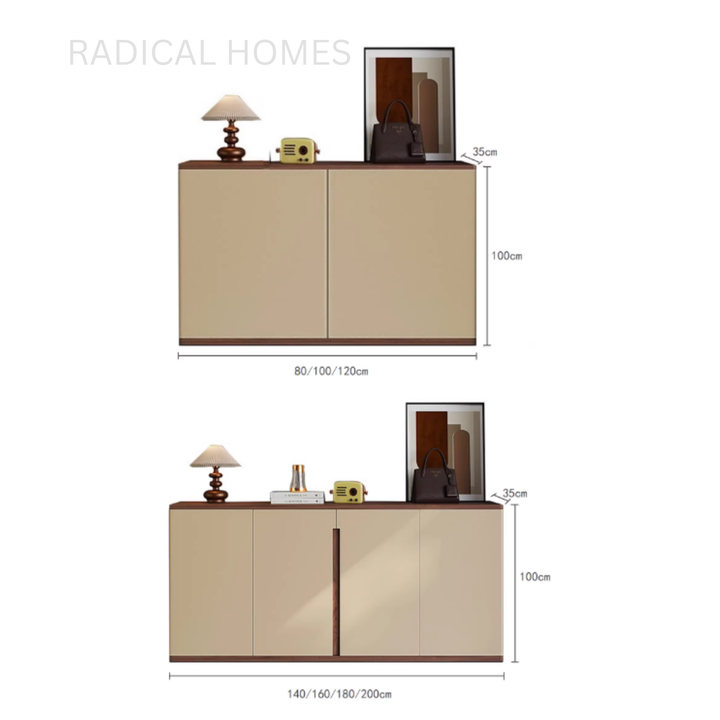 LUA Modern Saddle Leather Shoe Cabinet - Radical Homes Singapore