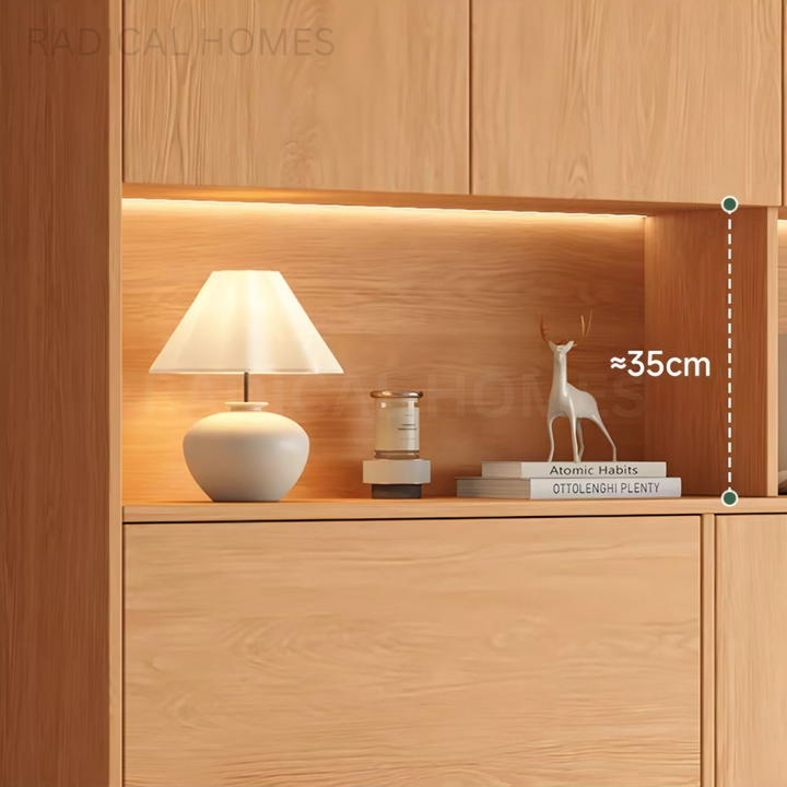 MANNETH Modern Solid Wood Shoe Cabinet - Radical Homes Singapore
