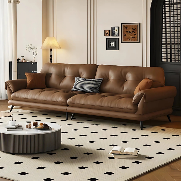 VARESE Modern Genuine Leather Sofa